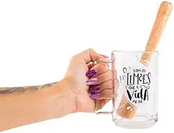 Kit Caipirinha "Limões da Vida" - Caneco de Cerâmica com Socador de Madeira Premium - Conjunto para Drinks e Coquetéis