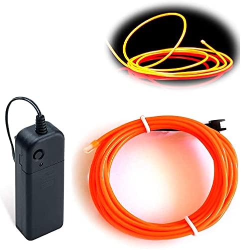 Balabaxer EL Wire Pink, 16.4ft/5M Neon Lights Noise Reduction Portable Neon Glowing Strobing Electroluminescent Wire for Parties, Halloween, DIY Decoration