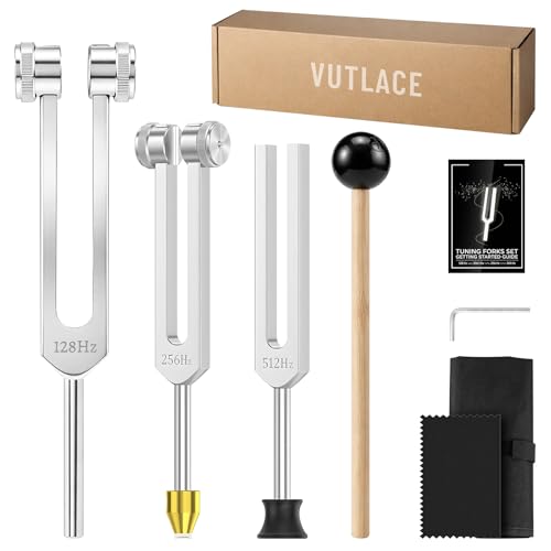 Tuning Forks for Healing 128Hz 256Hz 512Hz Tuning Fork Set for Meditation Yoga and Chakra Energy Therapy for Mom or Girlfriend on Mothers Day Birthday