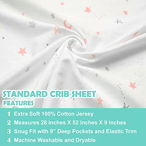 American Baby Company 33550PK/ST/ZZ 3 Pack Fitted Crib Sheets 28 Inch X 52", Soft Breathable Neutral 100% Cotton Jersey Sheet thumb #2