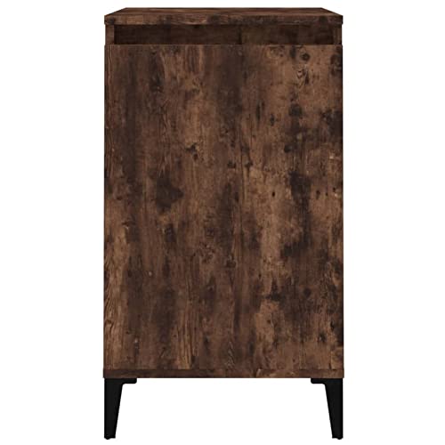 Table de chevet compacte chêne fumé pour désencombrer la chambre