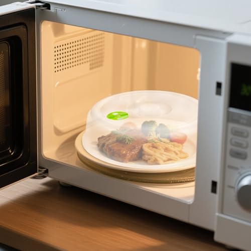Microwave Plate Cover Set, 6 Sizes, Clear with Steam Vents, Dishwasher Safe Food Splatter Guards, Mixed Sizes for Large & Small Food Plates Bowls