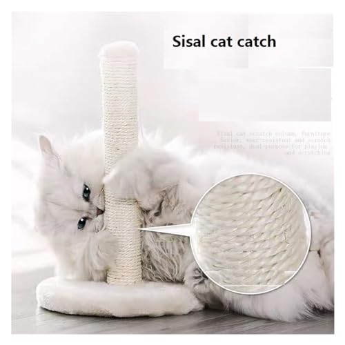 Planche à gratter for chat colonne verticale en sisal abricot