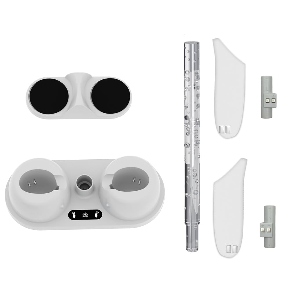 Soporte de Pantalla Cargador de Controlador Luz RGB Soporte de Almacenamiento de Gafas Soporte de Controlador de Auriculares Antideslizante para Oculus/Meta Quest 3