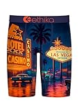Ethika Men's Staple Boxer Brief, 4-Way Stretch with Signature Waistband, No Ride-Up Comfort - Vegas(AST,S)