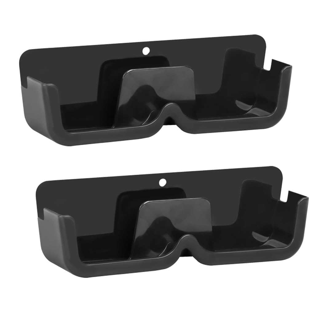 Pack of 2 Specs Holder Wall Mounted/Wall Mounted Mobile Phone Holder/ Storage Case For Phones with Strong Adhesive Strips/Eyewear Case Shelving/Sunglasses Display Case/Multi-Purpose Stand (Black)-image-44