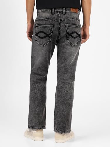 Image of Urbano Fashion Men's Stretch Fit Mid Rise Washed Bootcut Jeans Stretchable