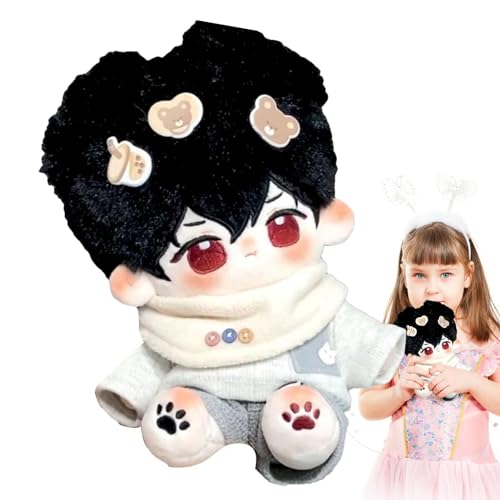 Genérico Muñecas Suaves para Niños Pequeños,Muñeca De Algodón - Peluche de Anime de Pelo de Dibujos Animados Lindo de 20cm - Peluches de Anime Desnudos, Peluches de Apoyo Emocional