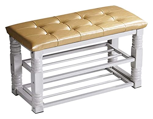 Étagère de rangement pour chaussures avec tabouret rectangulaire intégré