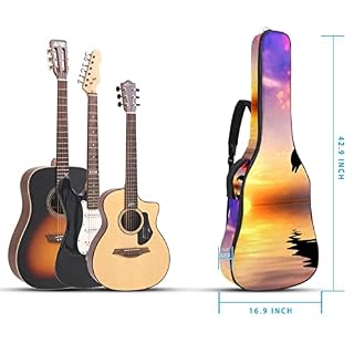 Housse de transport étanche pour guitare avec bandoulière réglable Motif feuilles de palmier Vert, Multicolore 05, 42… - Les Beatles, Paul McCartney, John Lennon, RIngo Starr, George Harrison Housse de transport étanche pour guitare avec bandoulière réglable Motif feuilles de palmier Vert, Multicolore 05, 42… – Image 5