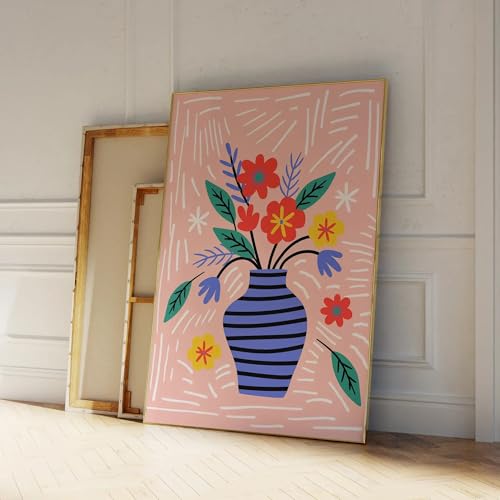 Impression sur toile grand format vase avec fleurs XINBAO