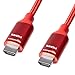 Produktbild Amazon Basics Geflochtenes Hochgeschwindigkeits-HDMI-Kabel, Rot, 0,9 m