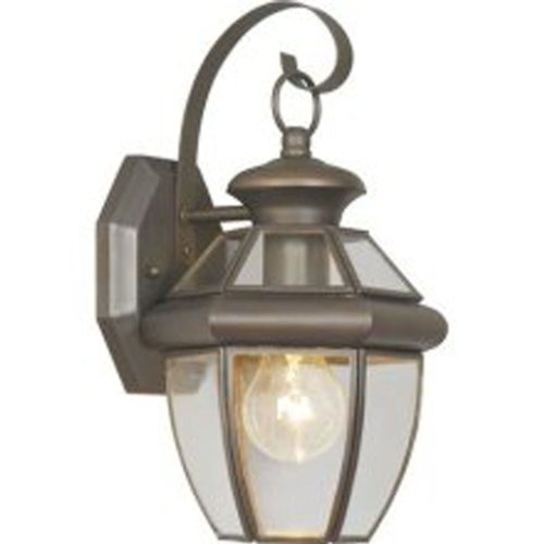 Livex Lighting 2051-07 Monterey 1 Light Outdoor Bronze Finish Solid Brass Wall Lantern with Clear Beveled Glass Livex Lighting 2051-07 Monterey 1 Light Outdoor Bronze Finish Solid Brass Wall Lantern with Clear Beveled Glass