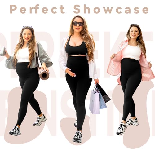walifrey women39s maternity leggings with pockets over the bellypregnancy yoga pants activewear workout leggings