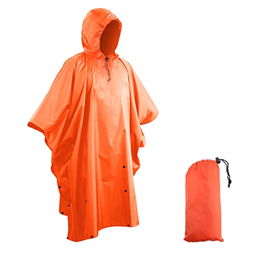 Peany Regenponcho Wasserdichter Regenjacken Outdoor Regencape, Regenbekleidung 3 in 1 Matte, Fahrrad Poncho, Baldachin, Regenmantel für Wandern Camping Reisen Cover