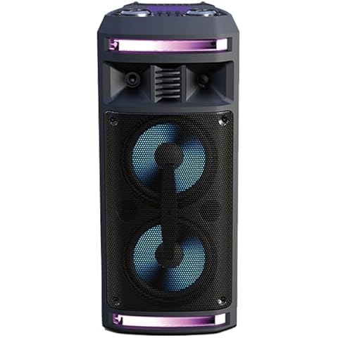 Altavoz Bluetooth Denver BPS-351, 80W, Luces LED, Radio FM Cover