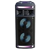 Denver Altavoz Bluetooth BPS-351. Tamaño 6,5'. Batería Recargable 4400mAh. Luces LED. Volumen 80W. Entrada USB, AUX, MicroSD. Radio FM.