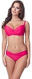 In der EU hergestellt; Zweiteiliger Badeanzug; Steife Körbchen mit Bügeln und einem profilierten Push-Up Regulierbare, nicht abnehmbare Träger; Am Rücken gebunden; Klassischer, gefütterter Slip