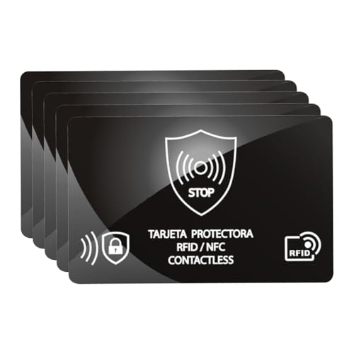 Generic 5 Pcs RFID Blocking Card Sleeves: Black, Card Protectors, Protectors, RFID Blocker