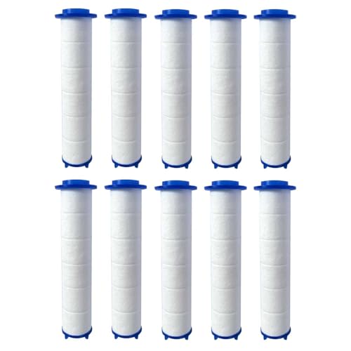 10 Stück PP Baumwolle Filter,Enthält Calciumsulfit-Kugeln,Duschkopf Entfernung von Chlorresten,PP Sediment-Kartusche Filter Ersatzfilterpatrone, Baumwollkern mit sauberem Wasserkern,φ2cm lang 9,5cm