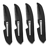 FRCOLOR 4個男性用 折りたたみ式胡髭コーム 家用ポケット櫛 髪のスリング