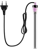 Hohe Qualität: Aquarium heizung ist hergestellt aus hochwertigem Edelstahl, robust, rostfrei und korrosionsbeständig. Die Temperatur kann von 18 bis 34 Grad eingestellt werden.