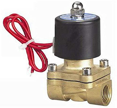 Valvola elettrica in ottone, normalmente chiusa "NC", per aria, acqua, gas inerte, fluidi a bassa viscosità