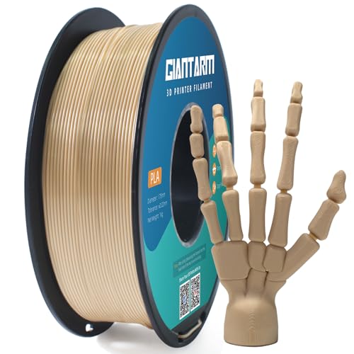 Image of GIANTARM 3D Printer Filament, Bone White Pla Filament, 1Kg(2.2lbs) Spool, 1.75mm Dimension Accuracy + /- 0.03mm, 3D Printing Filament