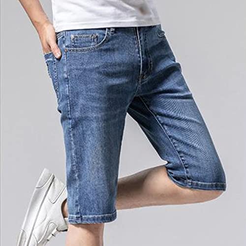 Shorts denim slim recto para hombre miniatura 5