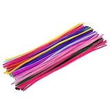 SOIMISS 100 piezas Unidades Palitos de Chenilla para Manualidades Infantiles Colores Surtidos Flexibles y Moldeables Material Peluche para DIY Creatividad