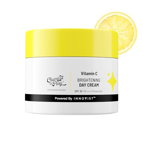 Image of Chemist at Play Brightening Day Cream | SPF | Face Cream | Skin Brightening & Moisturisation | 30X Vitamin C with Camu Camu | Mineral Oil & Petroleum Free | Lightweight | 50g