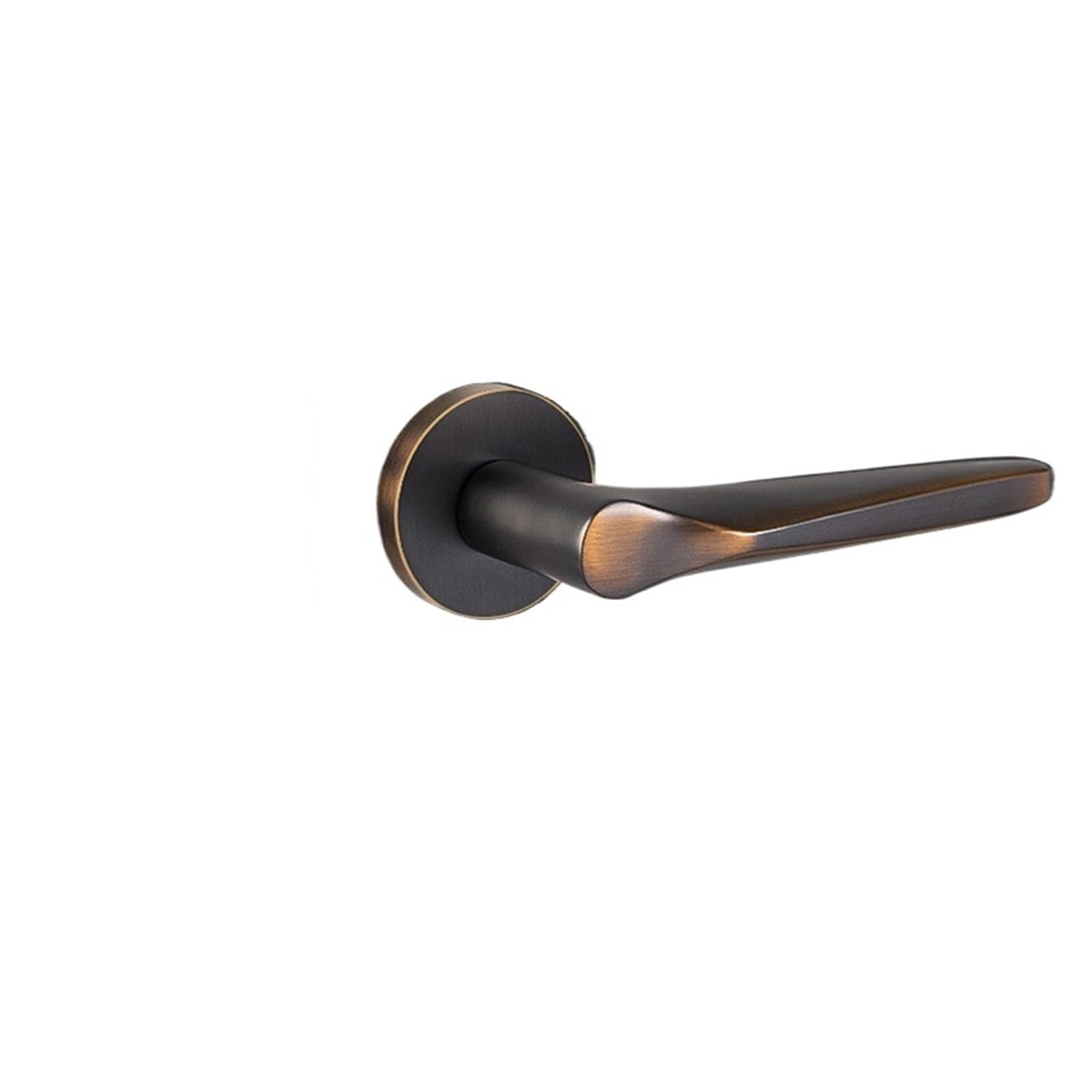 ZONSHJDKR American Door Lock Brass Bedroom Silent Simple Wooden Handle Invisible Body(Black Gold,Invisible Lock)