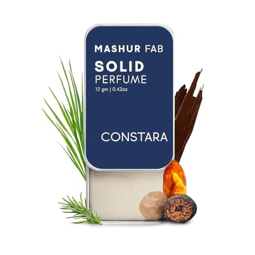 Image of Plant-Based Solid Perfume - Alcohol-Free Oud & Nomade - Non-Oily, Powerful Natural Scent for All Genders (CONSTARA)