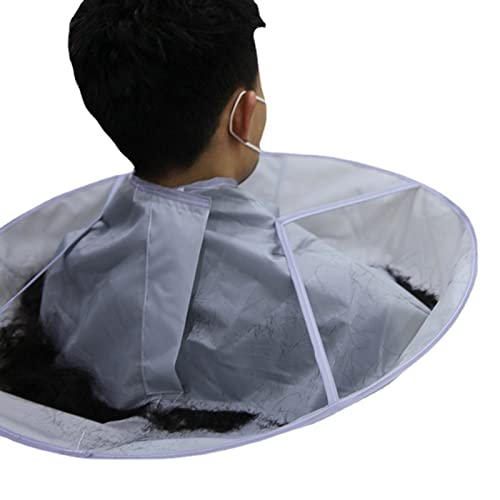Capa de corte tipo paraguas para cabello en nylon gris