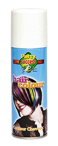 HOT LOOKLDIES WOMENS MENS UNISEX FANCY DRESS NOVELTEY HAIR SPRAY WHITE BLACK YELLOW ORANGE PINK SILVER PURPLE RED GREEN BLUE 125ML (BLUE) by HOT LOOK