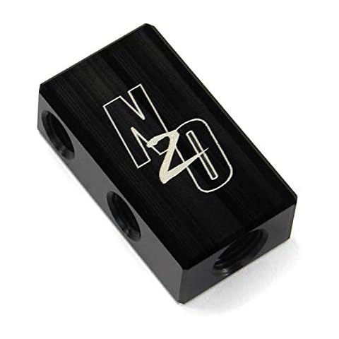 Nitrous Outlet Compact 1 In 4 Out Distribution Block w/ 1/8" NPT Inlet Ports And 5/16-24 Exit Ports Cover