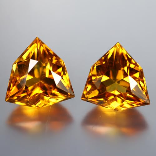 Citrine paire assortie 9.01 ct pour éviter le problème des gemmes dépareillées