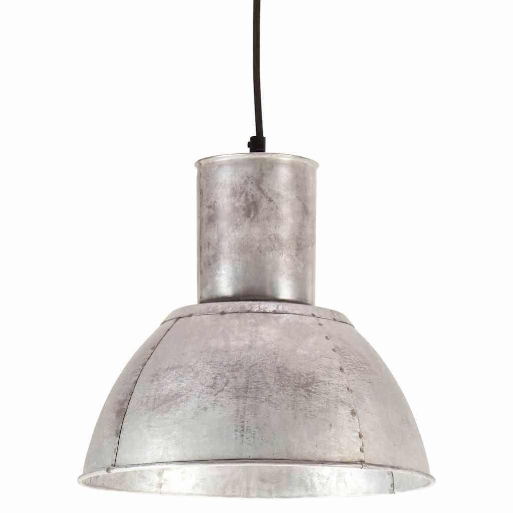 Lampa wisząca okrągła 25 W E27 28,5 cm srebrna