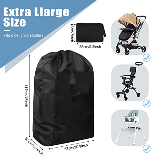 Lishang Travel Stroller Bag for Airplane Pram Cover Buggy Travel Bag Waterproof Gate Check Bag Pushchair Cover Storage Bag for Baby Child Kids Infant Strollers Large Portable - Image 2