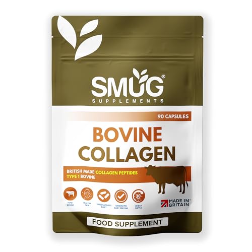 Bovine Collagen British Made by SMUG Supplements - 90 Capsules - ...
