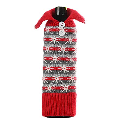 waterfaill Weinflaschenbeutel, Christmas Button Snowflake Clothes Weinflaschenbezug