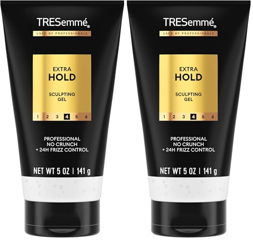 TRESemmé Hair Gel Extra Hold No Crunch 24H Frizz Control Alcohol-Free 5 oz (Pack of 2)