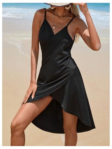 Verdusa Women's Sarong Wraps Bathing Suit Beach Cover Up Sleeveless Kimono Dress3