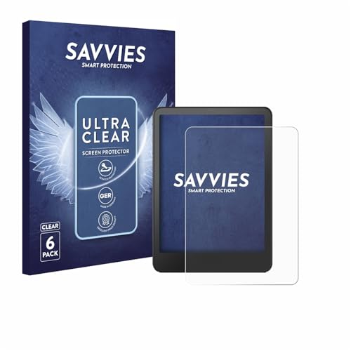 savvies Protector Pantalla para Amazon Kindle Colorsoft Signature Edition 6 Unidades - Película Ultra Transparente