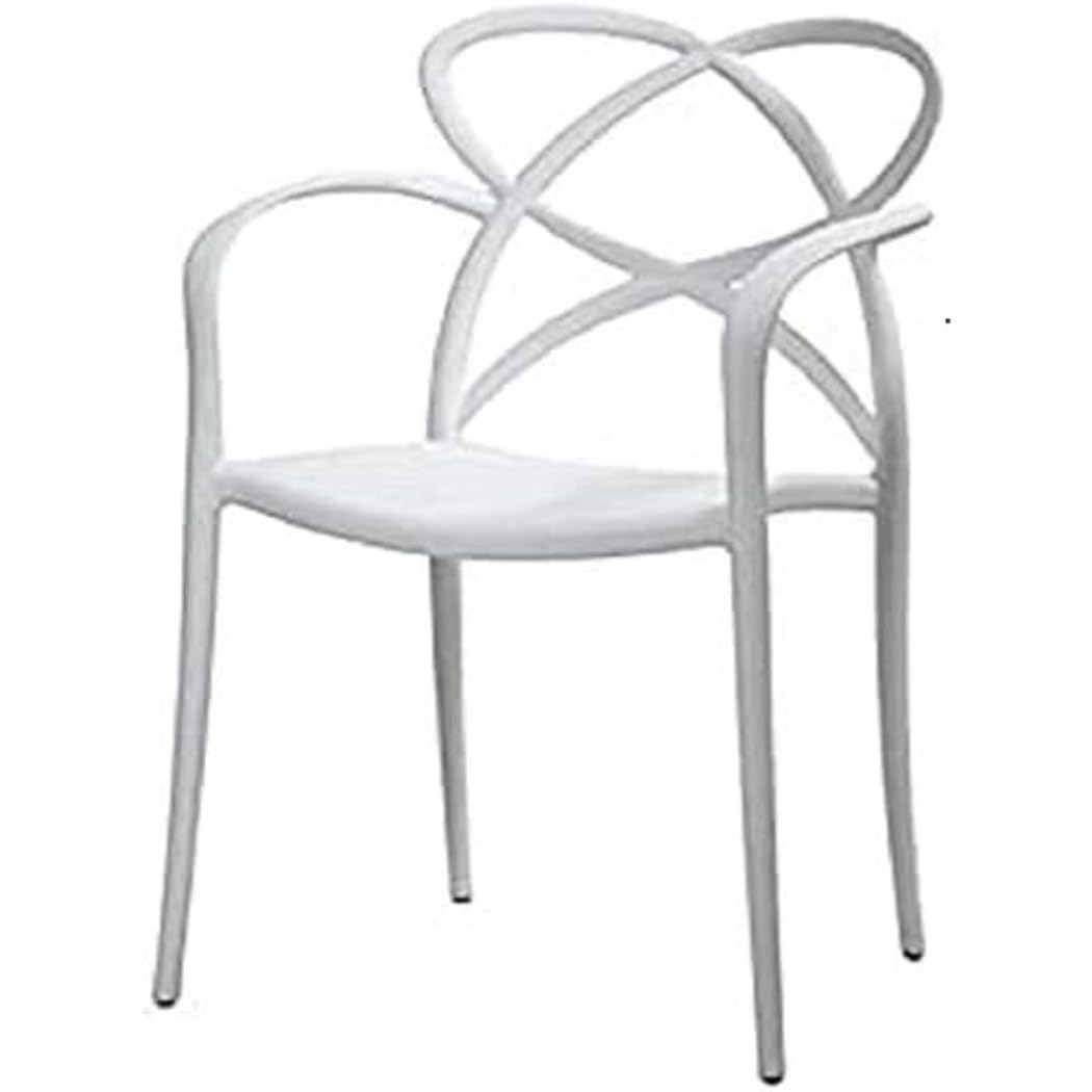 Set 4 Poltroncine LONG ISLAND In Polipropilene Grigio - Sedie Impilabili Con Braccioli - Foto 12