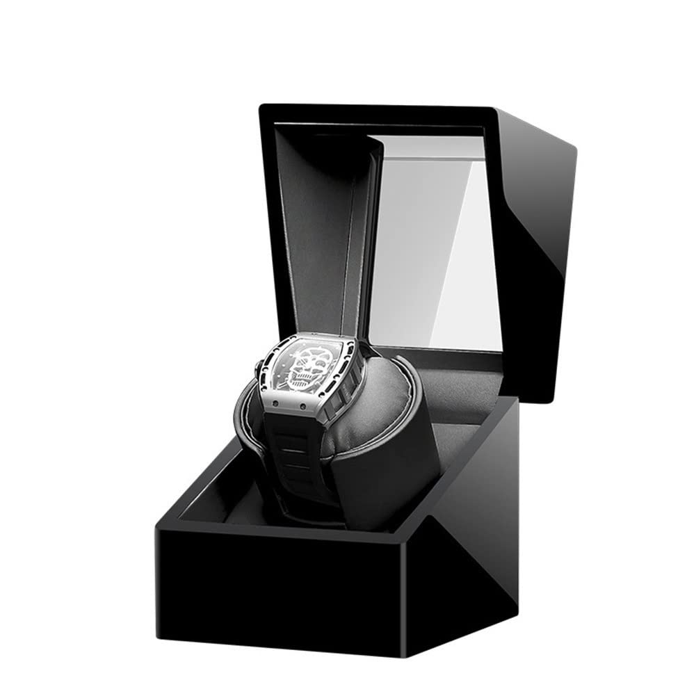 CGCSYZ Watch Winder For Automatic Storage Box Dispaly Case With Quiet Motor And 5 Rotation Modes Ac Or Battery Powered Elegant Showcase (C)