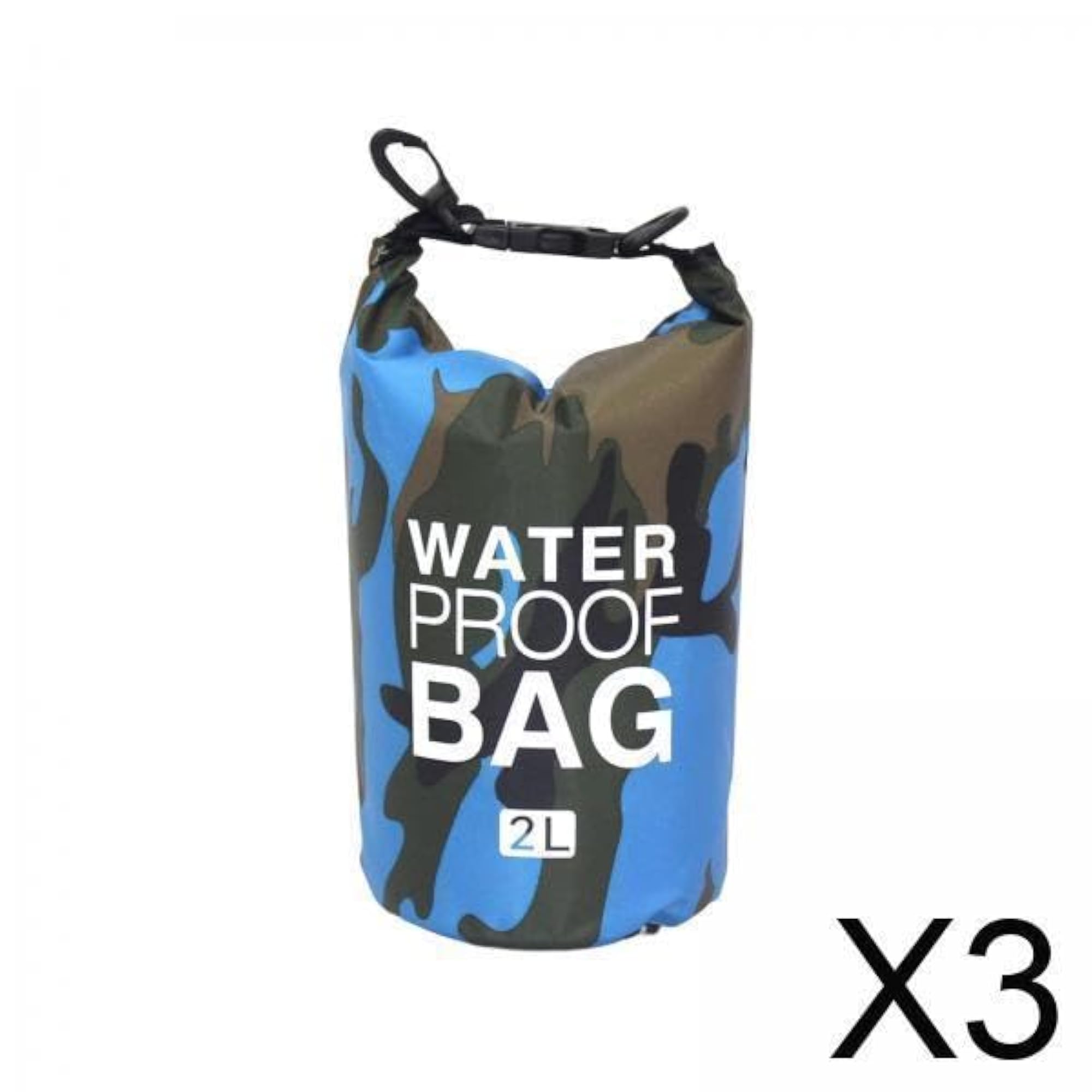 3x Waterproof Bag with Shoulder Strap for Rafting