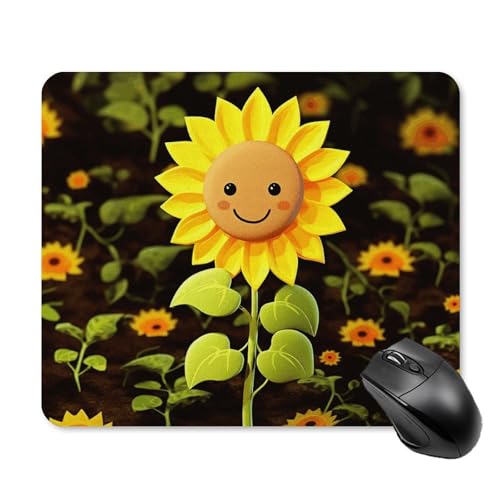 Tapis de souris tournesol mignon pour le bureau et les déplacements professionnels