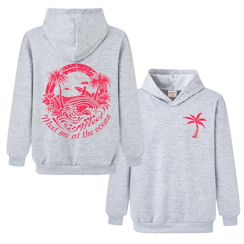 Sweat à capuche Palm pull rose confortable enfants pour éviter le coup de froid