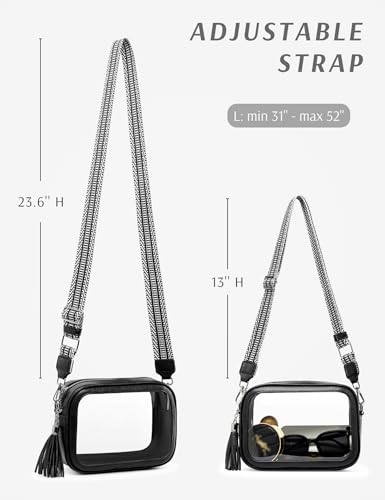 Image of Unilily Clear Bag for Stadium Events, Clear Purse Stadium Approved Crossbody Bag for Concerts Sports Festivals Events Women